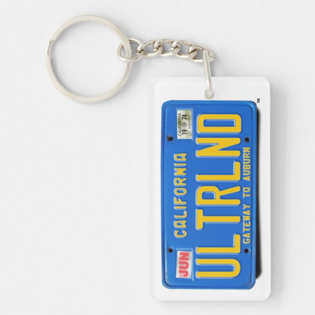ULTRLND: CA 1974 Blue License Plate Keychain (Front)