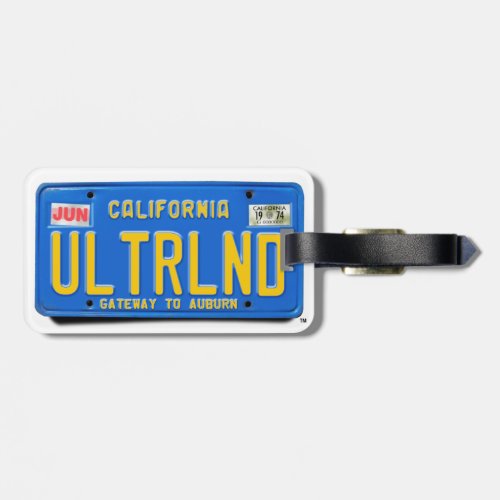 ULTRLND CA 1974 Blue License Plate Luggage Tag