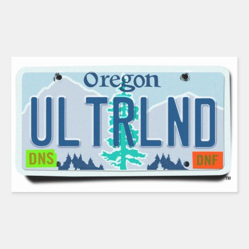 ULTRLND OR License Plate Rectangular Sticker