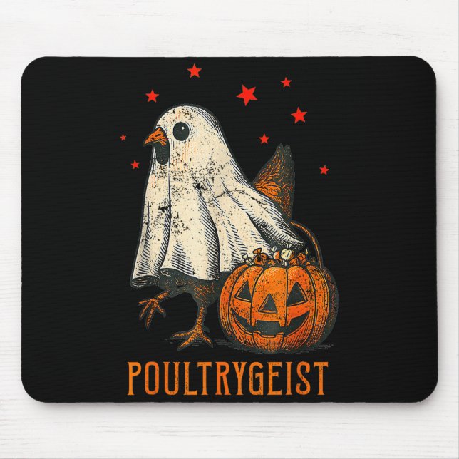 Ultrygeist Funny Halloween Chicken Ghost Costume P Mouse Pad (Front)