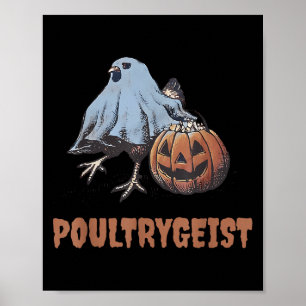 Ultrygeist Halloween Chicken Ghost Poster