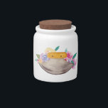 Ulu Floral Candy Jar<br><div class="desc">Tundraberry Ulu Floral Candy Jar</div>
