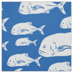 Ulua and papio pattern fabric