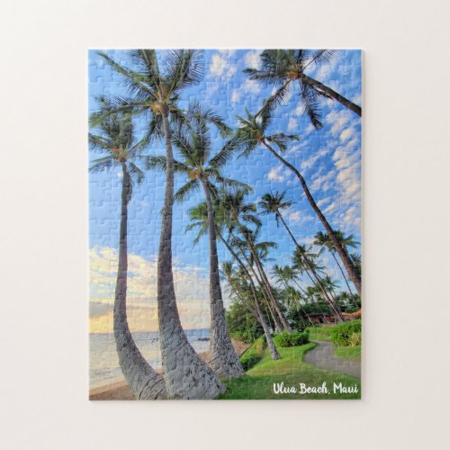 Ulua Beach Maui Palm Trees Jigsaw Puzzle