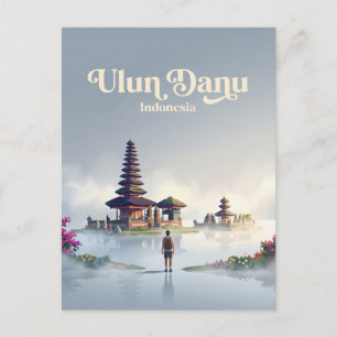 Ulun Danu Beratan Temple Indonesia Postcard