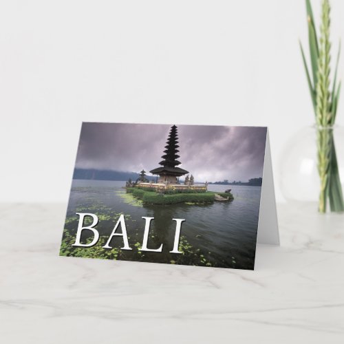 Ulun Danu Temple  Bali Indonesia Birthday Card