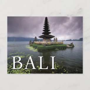 Ulun Danu Temple Bali, Indonesia Birthday Postcard