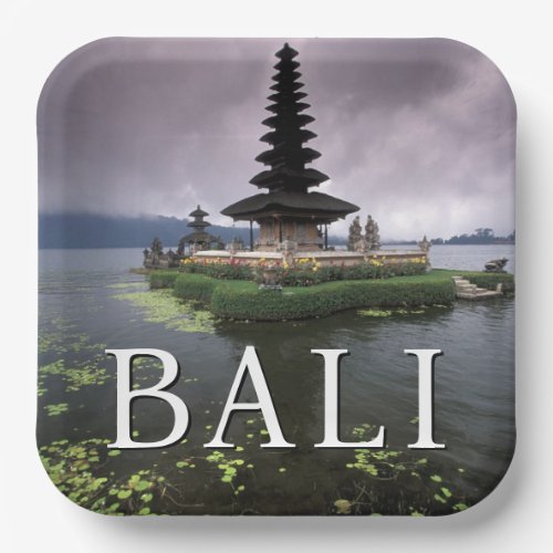 Ulun Danu Temple  Bali Indonesia Paper Plates