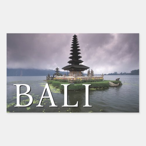 Ulun Danu Temple  Bali Indonesia Rectangular Sticker