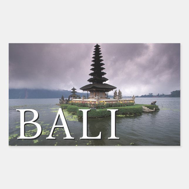 Ulun Danu Temple | Bali, Indonesia Rectangular Sticker (Front)