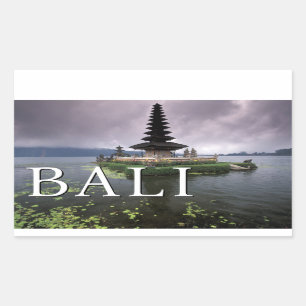 Ulun Danu Temple Bali, Indonesia Rectangular Sticker