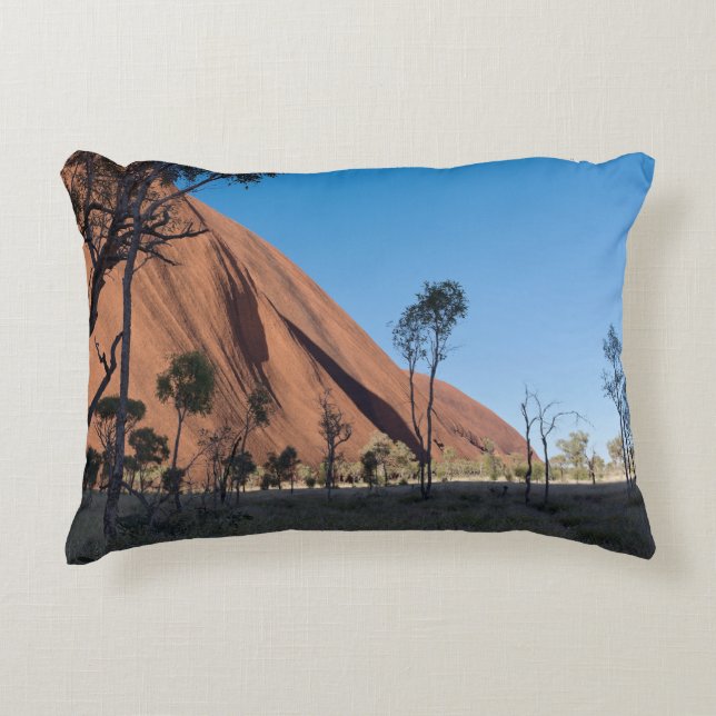 uluru and desert plain accent pillow (Front)