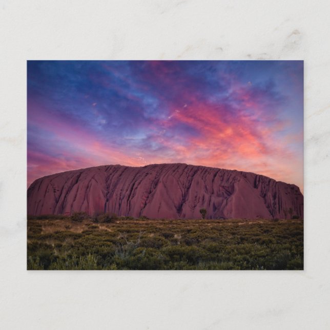 Uluru at Sunset Postcard (Front)