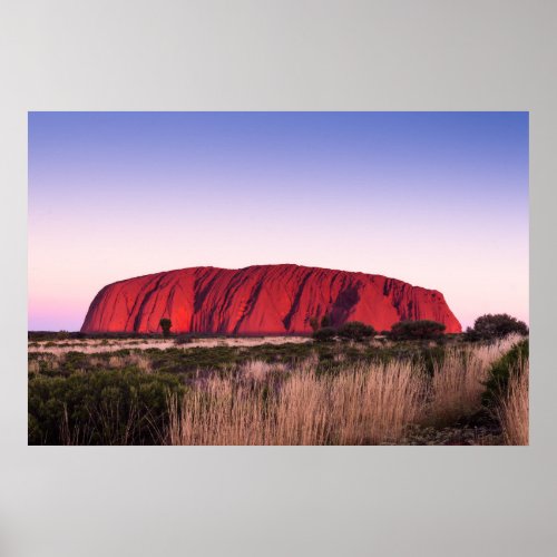 Uluru Ayers Rock in outback Australia Poster