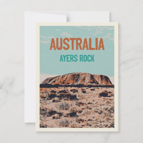 Uluru Ayers Rock  Northern Territory Australia Postcard