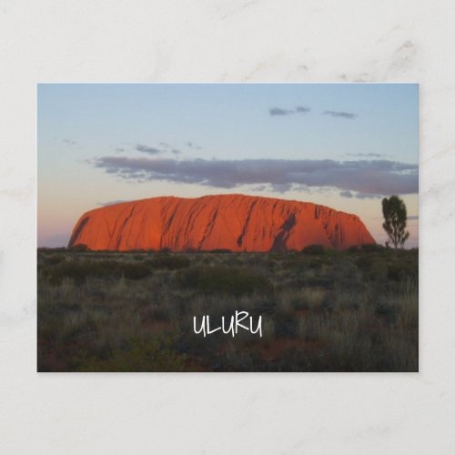 Uluru Sunset Ayers Rock Australia Postcard