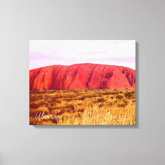 Uluru sunset Central Australia travel Canvas Print (Front)