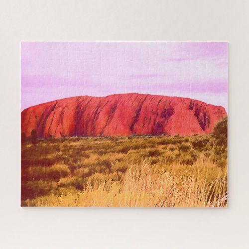 Uluru sunset Central Australia travel Jigsaw Puzzle