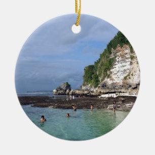 Uluwatu Bali tropical island paradise Ceramic Ornament