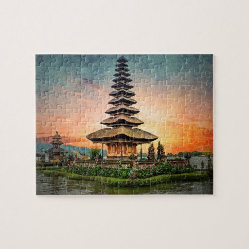 Uluwatu Temple Bali stylized Jigsaw Puzzle