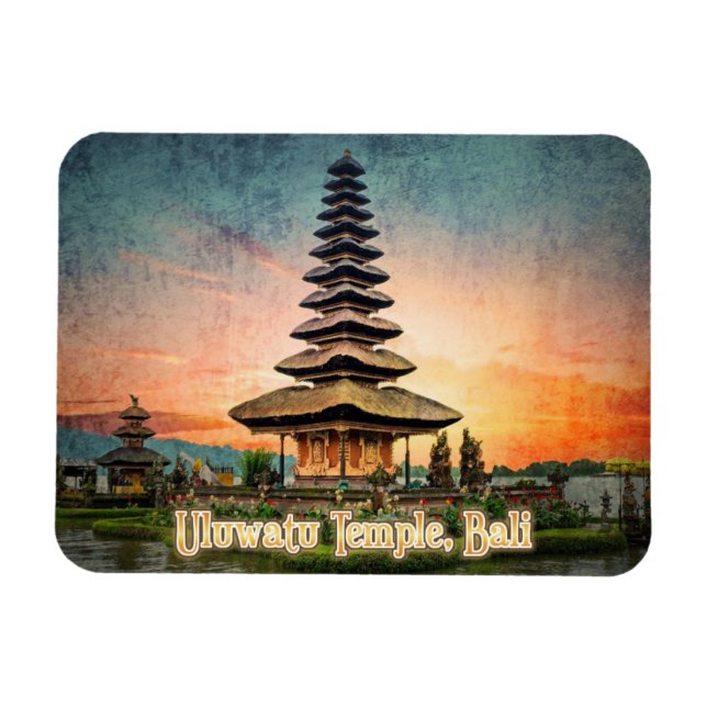 Uluwatu Temple, Bali stylized Magnet (Horizontal)