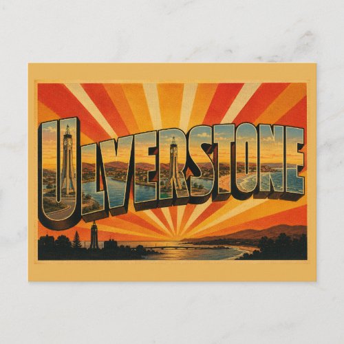Ulverstone Tasmania Australia Coastal Town Art Postcard