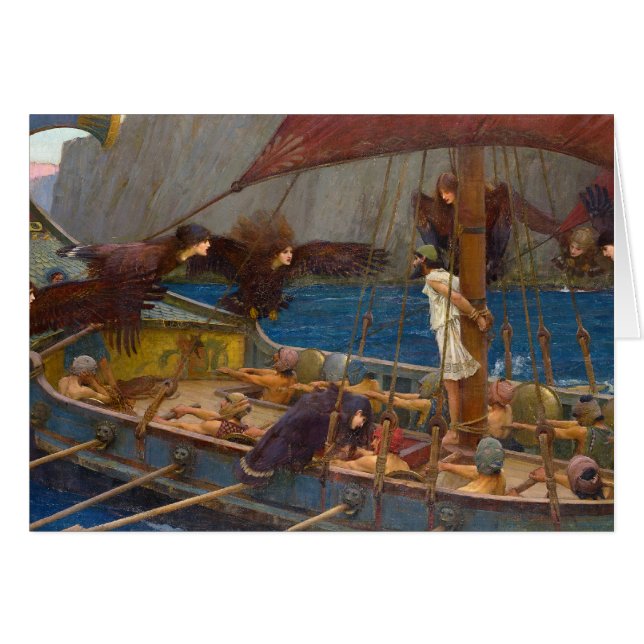 Ulysses and Sirens John William Waterhouse Cards (Front Horizontal)
