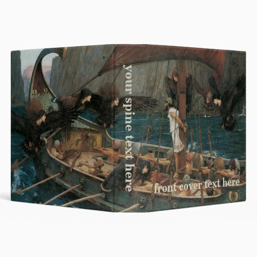 Ulysses and the Sirens by John William Waterhouse 3 Ring Binder