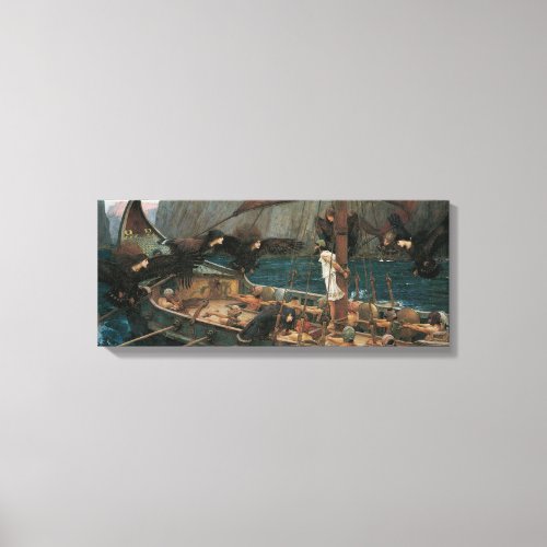 Ulysses and the Sirens by John William Waterhouse Canvas Print