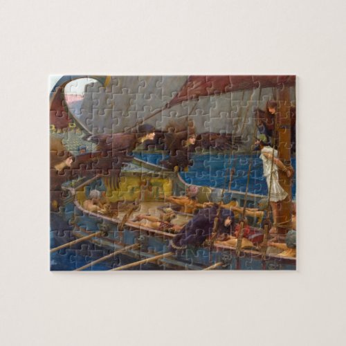 Ulysses and the Sirens by John William Waterhouse Jigsaw Puzzle