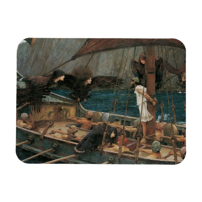 Ulysses and the Sirens by John William Waterhouse Magnet (Horizontal)