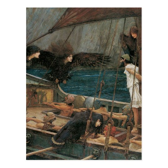 Ulysses and the Sirens by John William Waterhouse Postcard | Zazzle.com