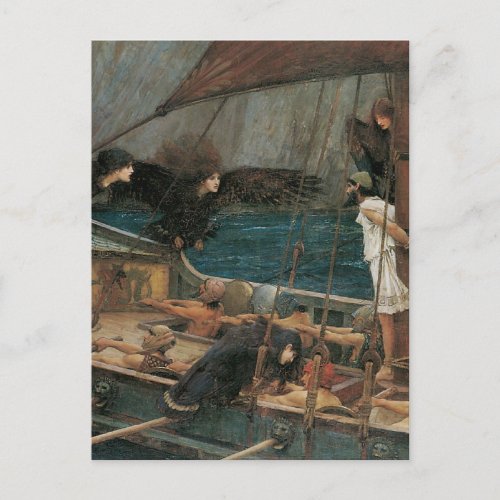 Ulysses and the Sirens by John William Waterhouse Postcard