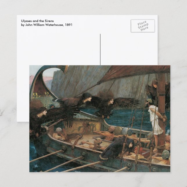 Ulysses and the Sirens by John William Waterhouse Postcard (Front/Back)
