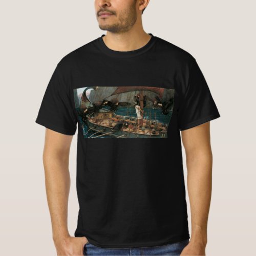 Ulysses and the Sirens by John William Waterhouse T_Shirt