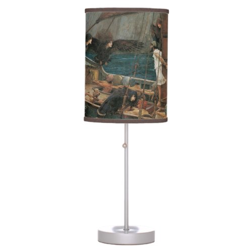 Ulysses and the Sirens by John William Waterhouse Table Lamp