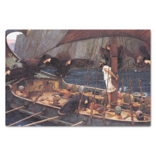 Ulysses and the Sirens by John William Waterhouse Tissue Paper