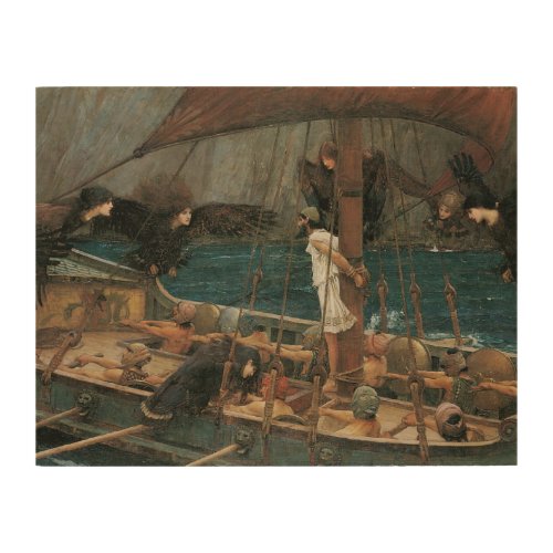 Ulysses and the Sirens by John William Waterhouse Wood Wall Decor