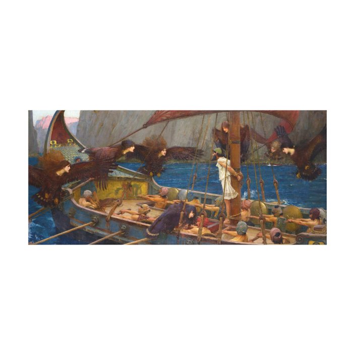 Ulysses and the Sirens J.W. Waterhouse Canvas Print | Zazzle.com