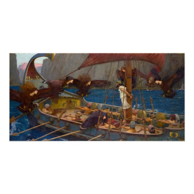 Ulysses and the Sirens John William Waterhouse Poster (Front)