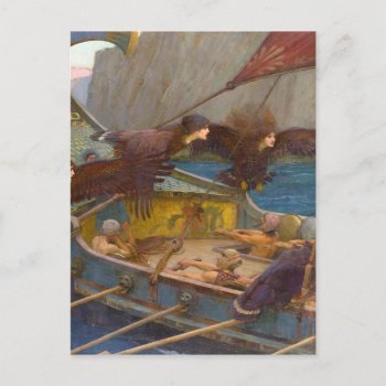 Ulysses And The Sirens Postcard by dmorganajonz at Zazzle