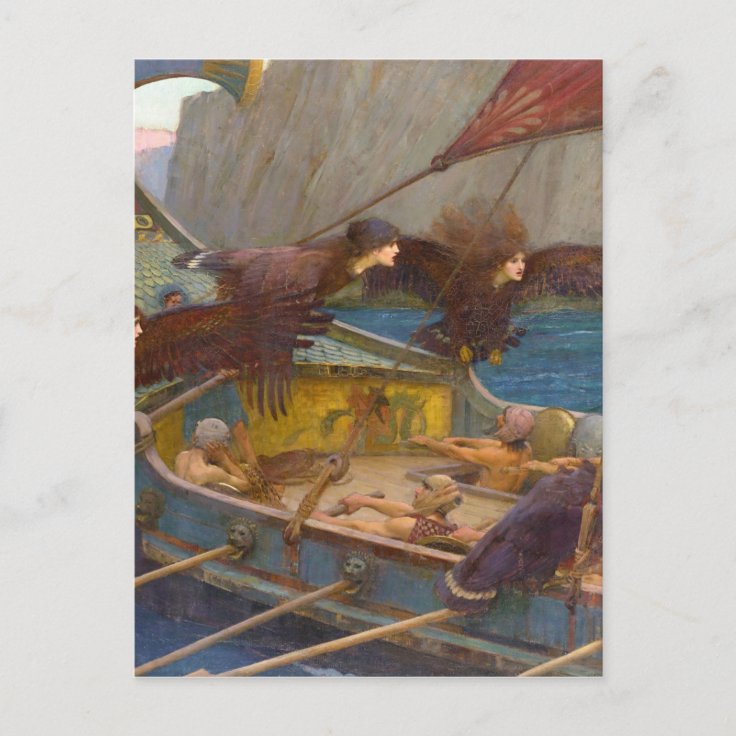 Ulysses and the Sirens Postcard | Zazzle