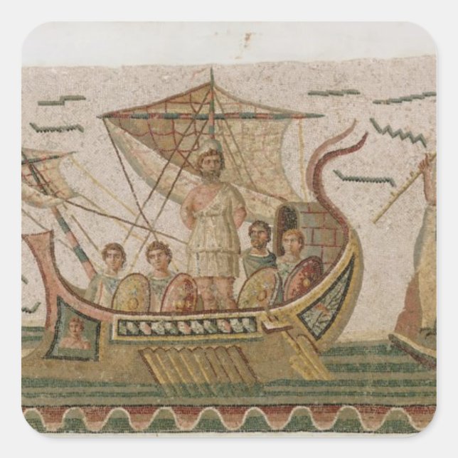 Ulysses and the Sirens Square Sticker (Front)