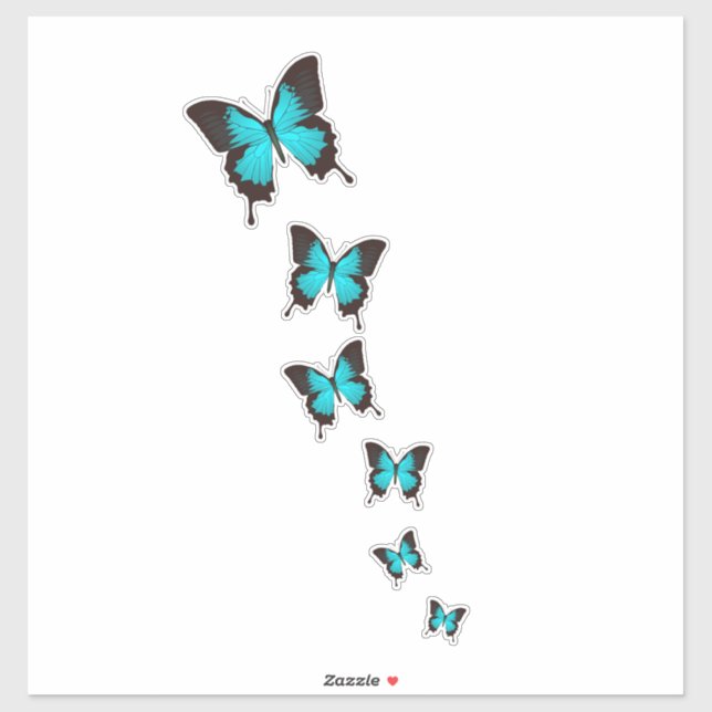 Ulysses Butterfly Art – Dynamic Composition Sticker (Sheet)
