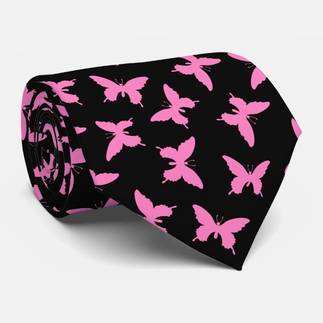 Ulysses Butterfly Pattern Neck Tie (Rolled)
