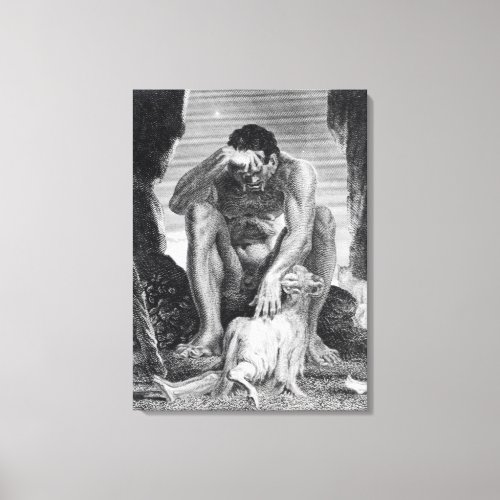 Ulysses Escaping from Polyphemus the Cyclops Canvas Print