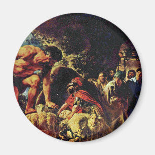 Ulysses In The Cave Of Polyphemus By Jordaens Jaco Magnet