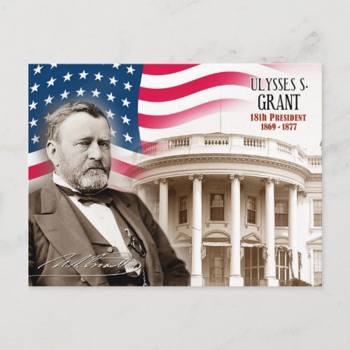 Ulysses S Grant _ 18th President of the US Postcard