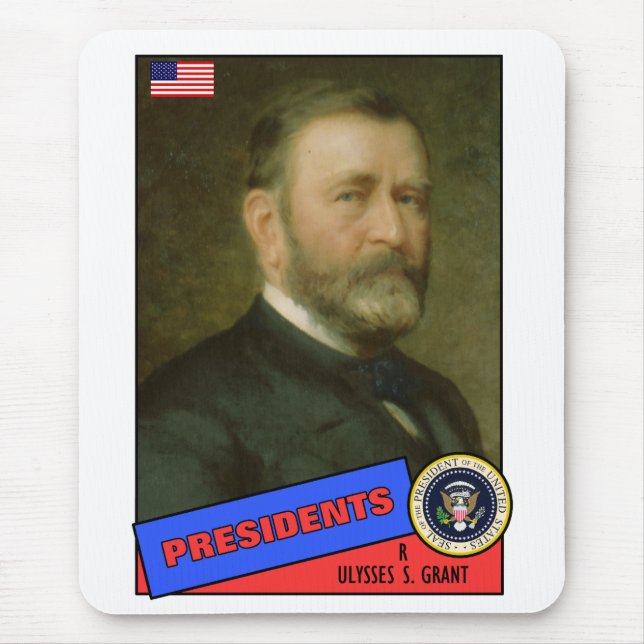 Ulysses S. Grant Baseball Card Mouse Pad (Front)