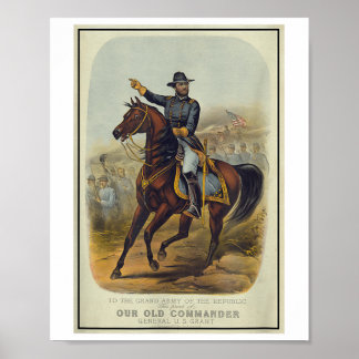 Ulysses S. Grant On Horseback Poster